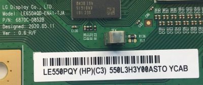 T-CON PARA TV LG / NUMERO DE PARTE 6871L-6411D / 6870L-0852B / LE550PQY(HP)(C3) / 550L3H3Y00ASTO YCAB / L00432 / LBCB1Y / MODELO OLED55A1PUA.DUSQLJR - Imagen 2